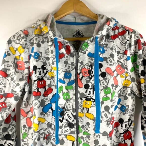 Kids/Women Disney Parks red blue green yellow Mickey Mouse zip up hoodie jacket - Picture 2 of 7